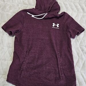 Under Armour Maroon Short Sleeve Hoodie